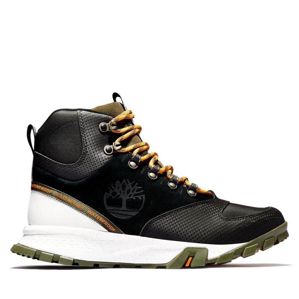 Botas de Montaña Timberland Hombre Garrison Trail Waterproof Altas Negras/Verde Oliva - Chile RVK-43